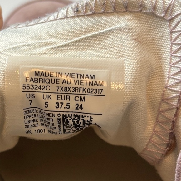 Converse Women's Dusty Pink Sneakers - Picture 3 of 5